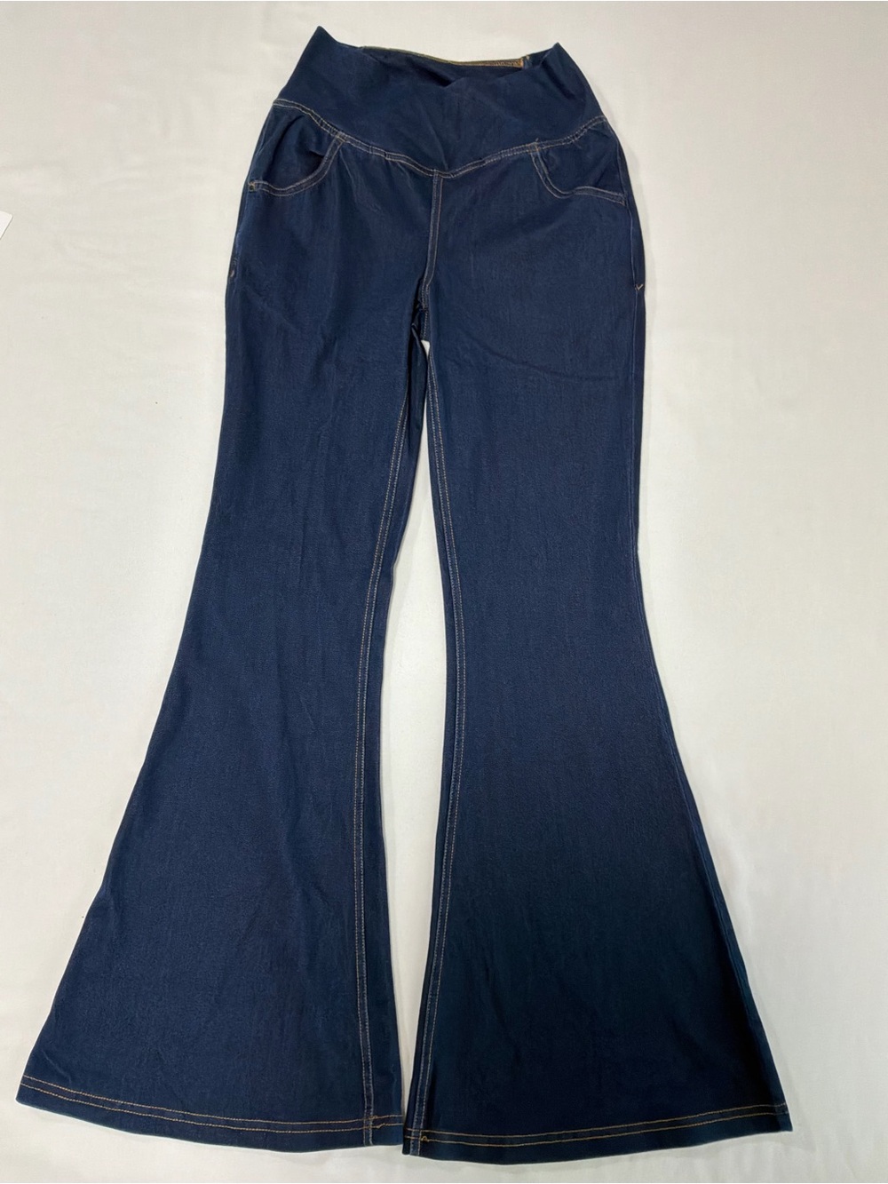 HALARA Dark Blue High-Rise Flare Jeans
